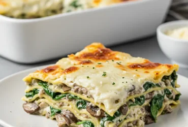 mushroom & spinach lasagne recipe