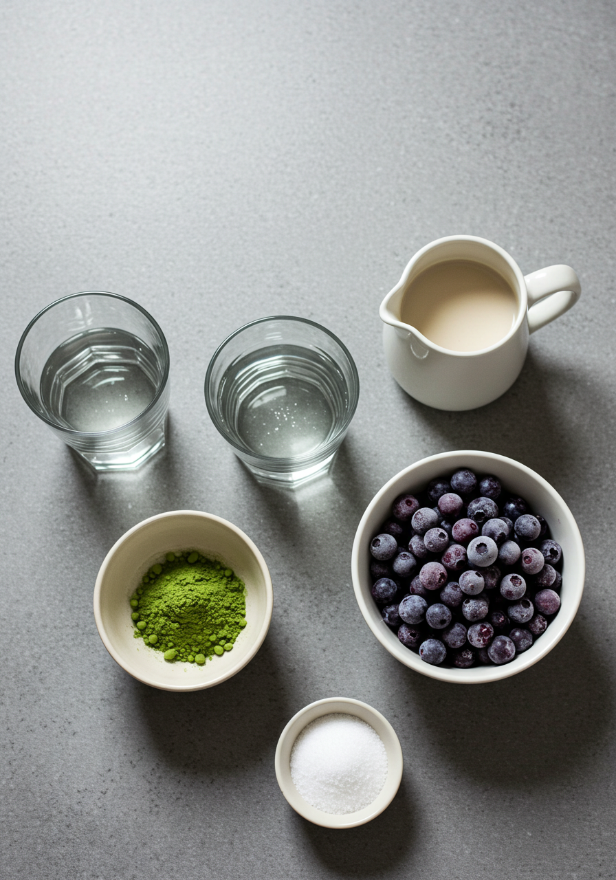 Matcha Blueberry Latte