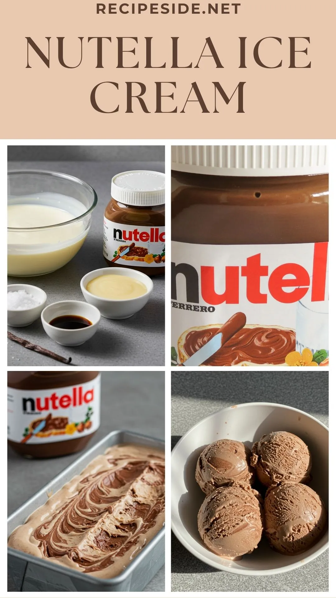 Nutella Ice Cream Recipe